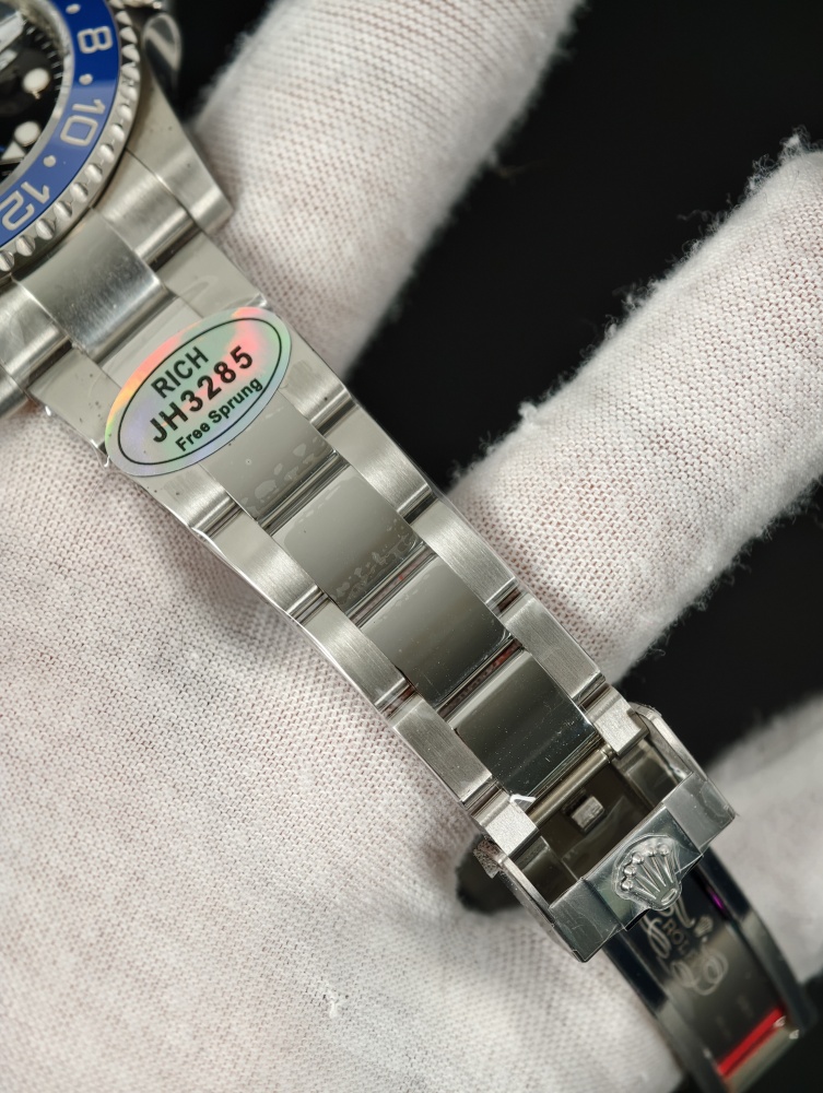 RICH GMT-Master II Batman | 40mm | Free-Sprung JH3285 Super Clone GMT Movement | Oyster Bracelet