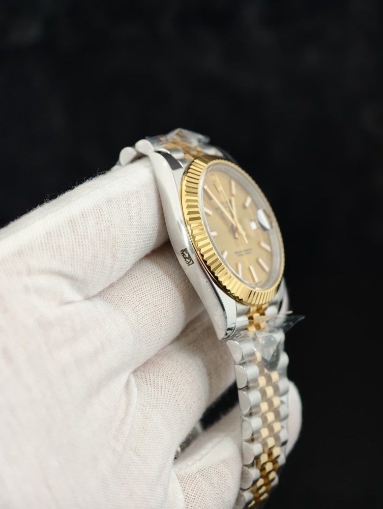 RW Datejust Yellow Gold Two-Tone | 36mm | Free-Sprung JH3235 Super Clone Movement | Gold Dial | Jubilee Bracelet | Fluted Bezel