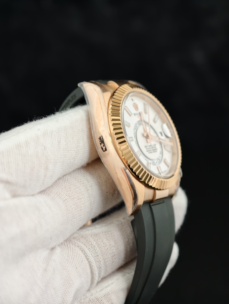3B Weighted Sky-Dweller Rose Gold White Dial | 42mm | 186g | Super Clone 9002 Annual Calendar Movement