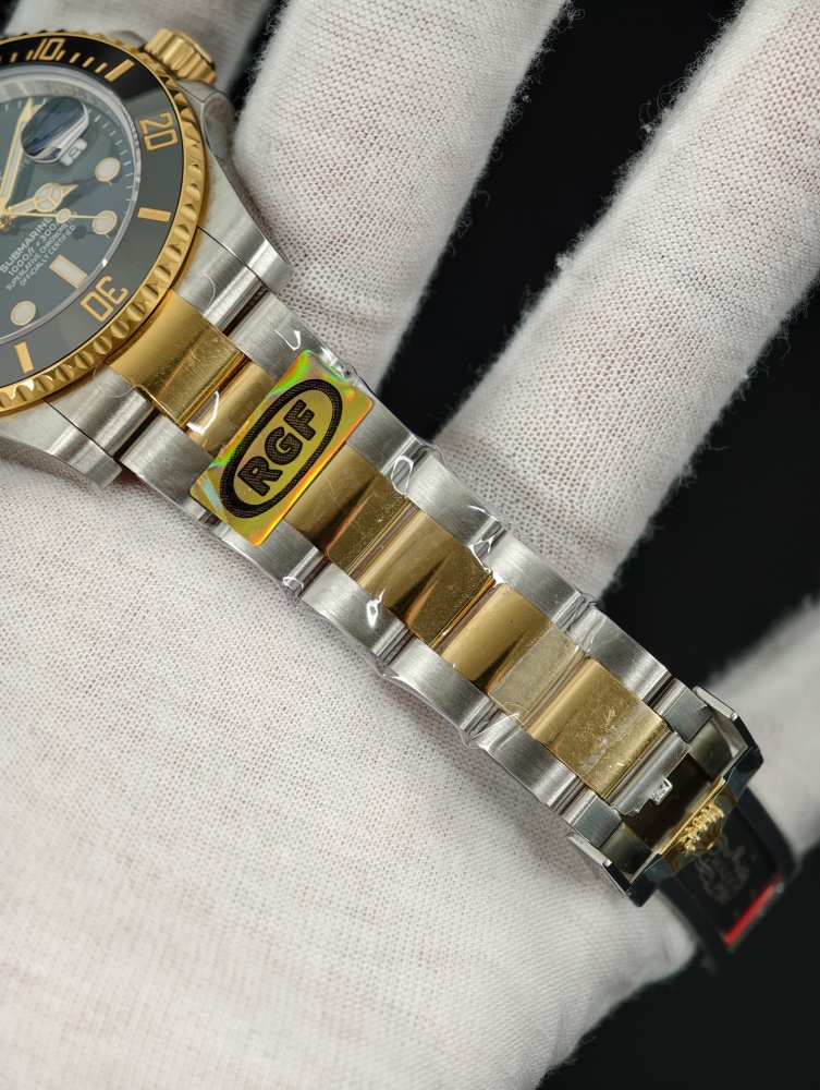 RGF Submariner Date 41mm Two-Tone Yellow Gold Black Dial – SH3235 Automatic Super Clone