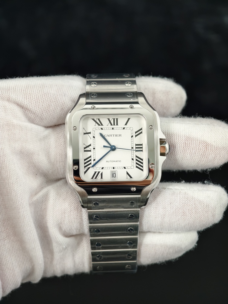 BVF Cartier Santos Large 40mm White Dial – Miyota 9015 Automatic Movement