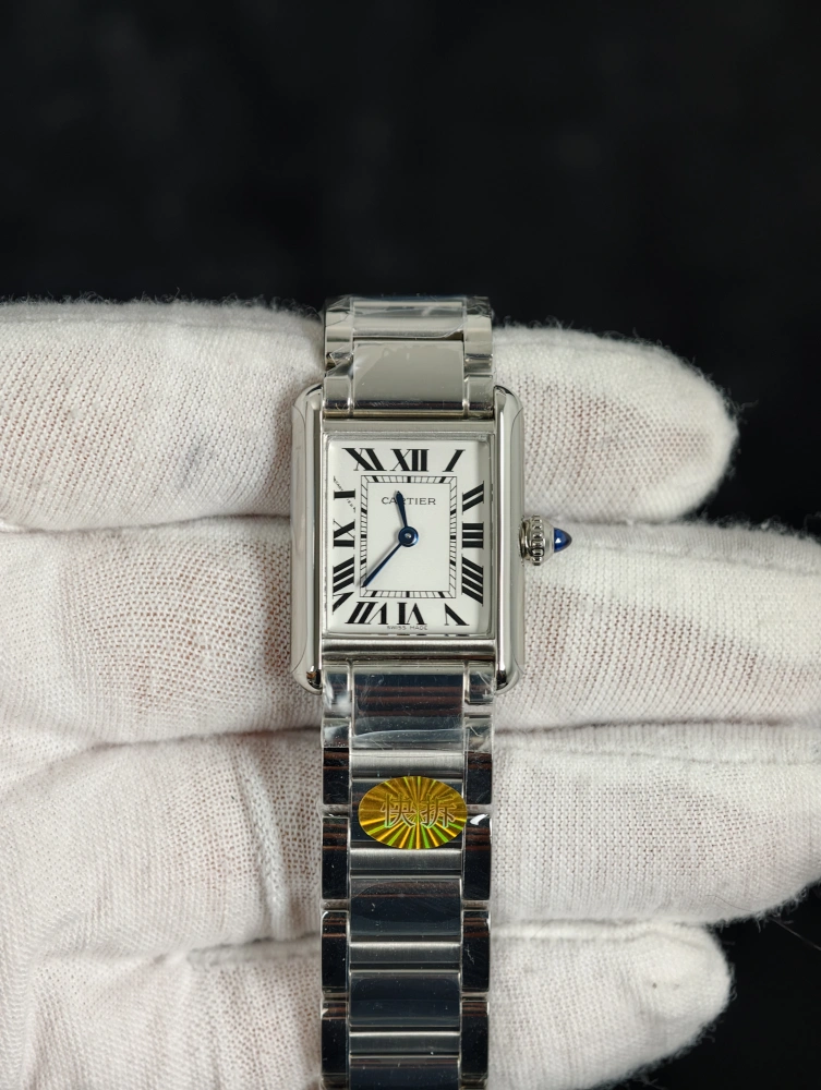 Roman Oak Cartier Tank Française Small Stainless Steel – White Roman Dial ...