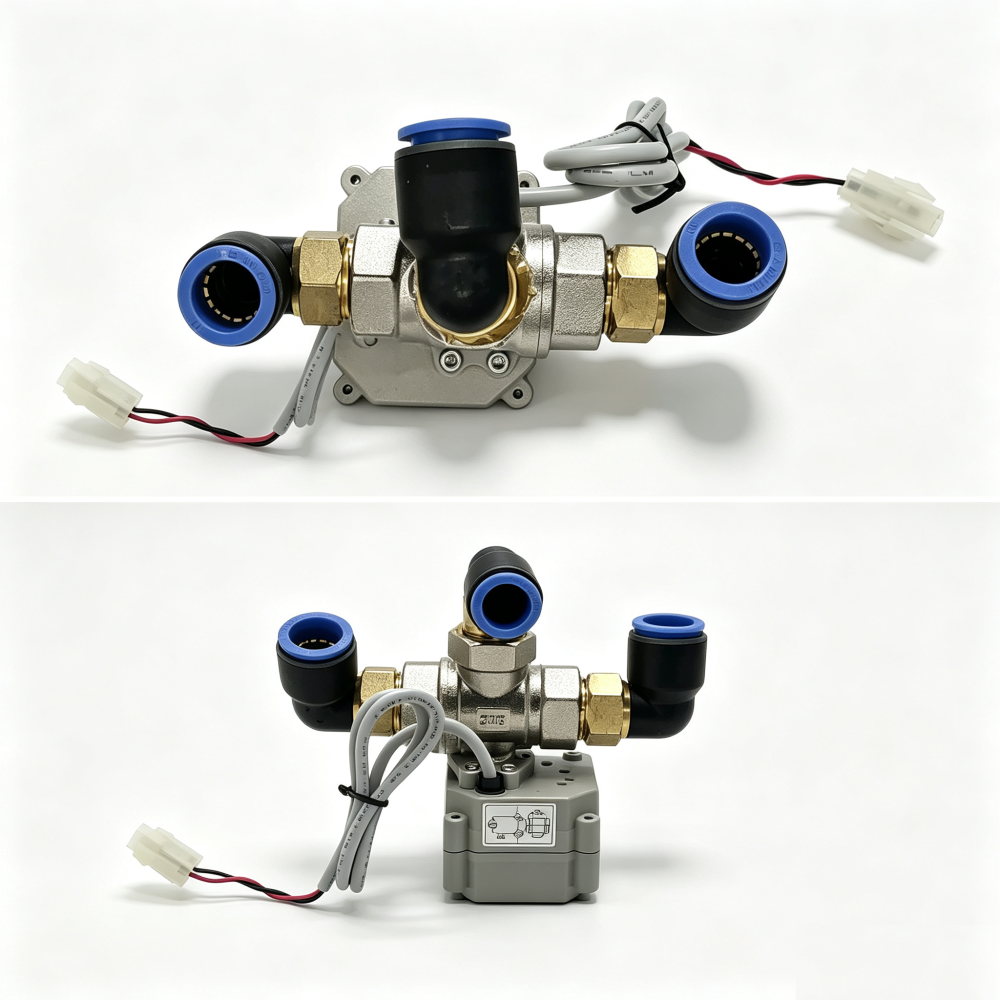 Three-Way Electric Ball Valve Assembly (Curved Port)