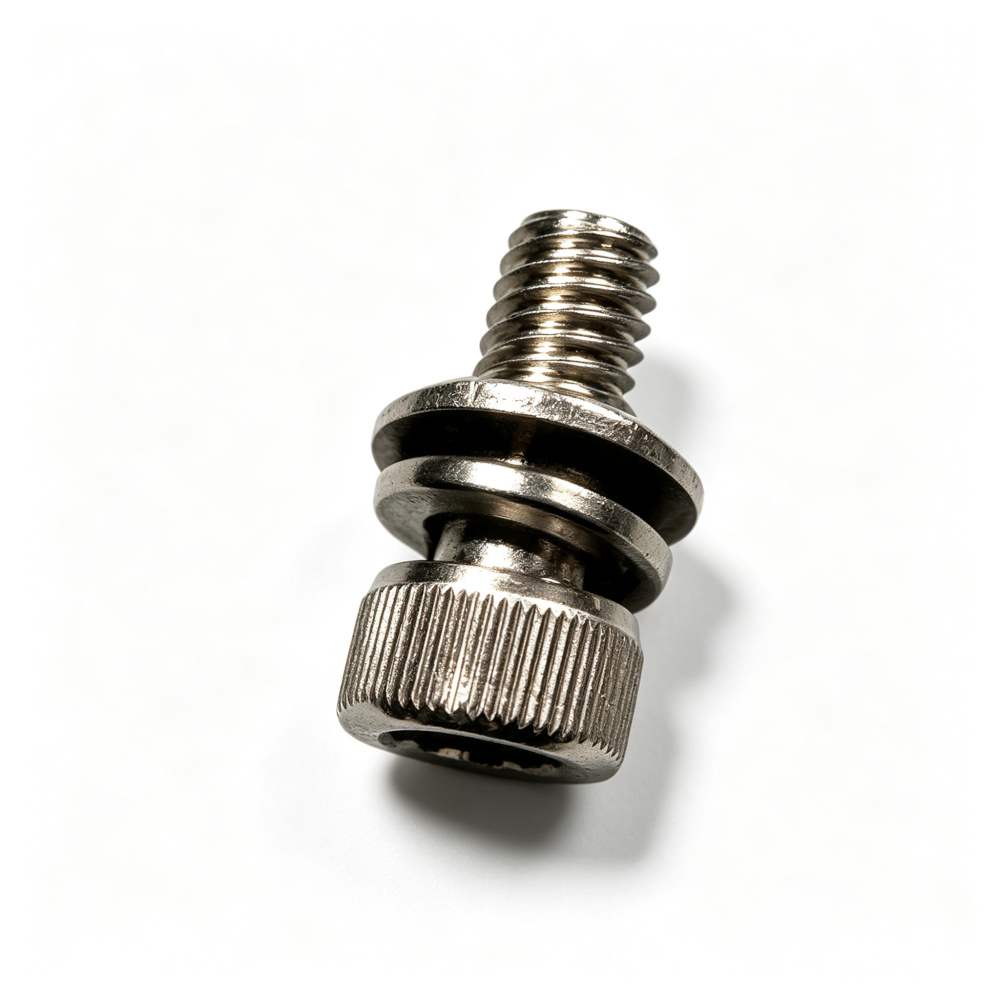 Hex Socket Head Cap Screw (Combination Screw With Spring Washer And Flat Washer) M6 × 14L, Material Sus304, Natural Color, A2-70, Gb/T70.1