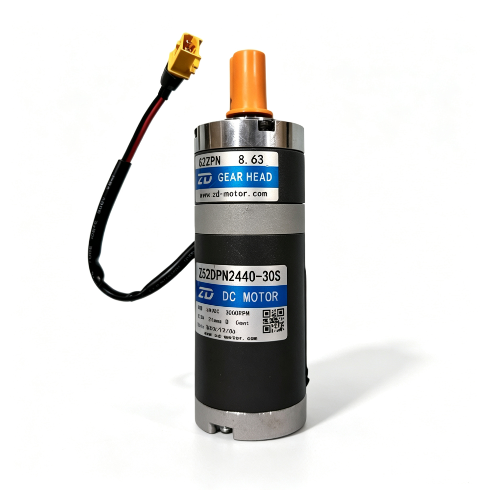 Right Roller Brush Motor Assembly (with Connector)
