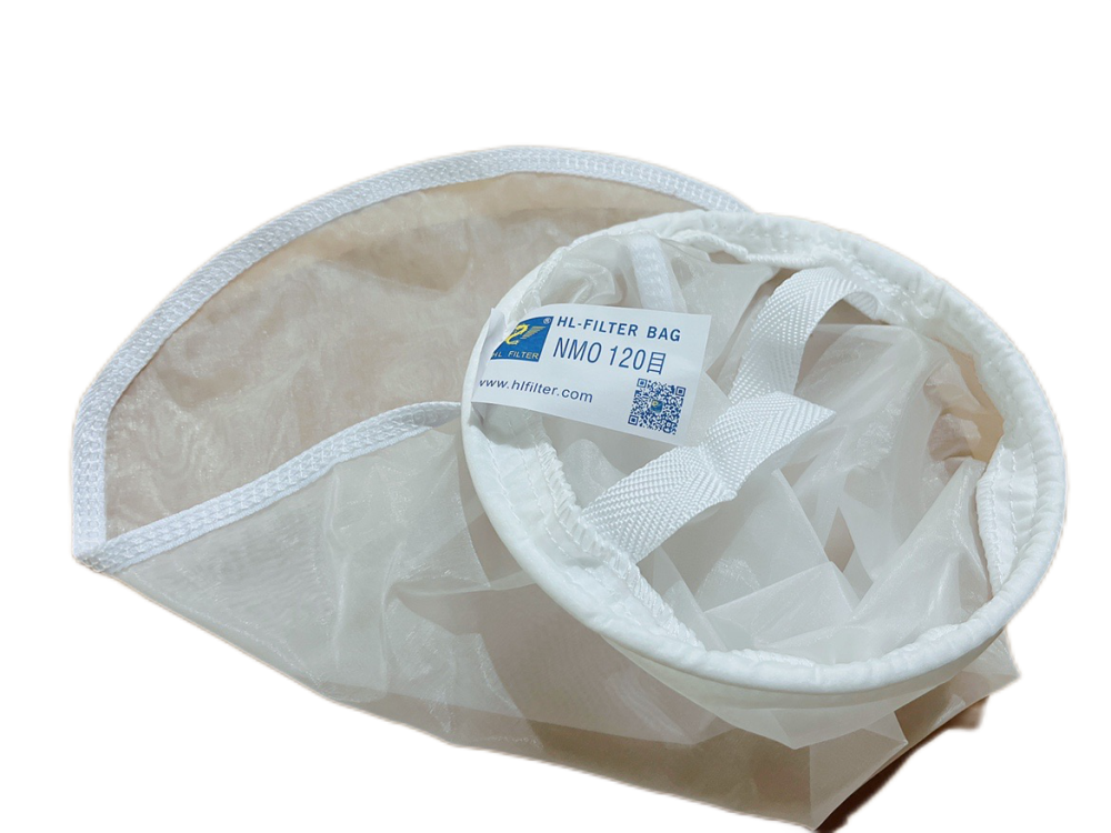 Filter Bag (120 Mesh, Nylon, 18×43cm, with Steel Ring)