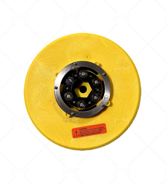 9" Magnetic Disc Brush Assembly (Consumable,Red,Widened Version)