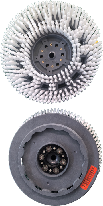 10" Magnetic Brush Disc Assembly (Even Flow, White, 0.35mm)