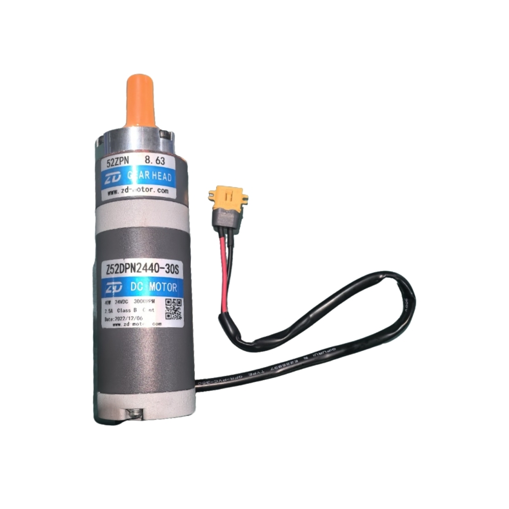 Left Roller Brush Motor Assembly (with Connector)