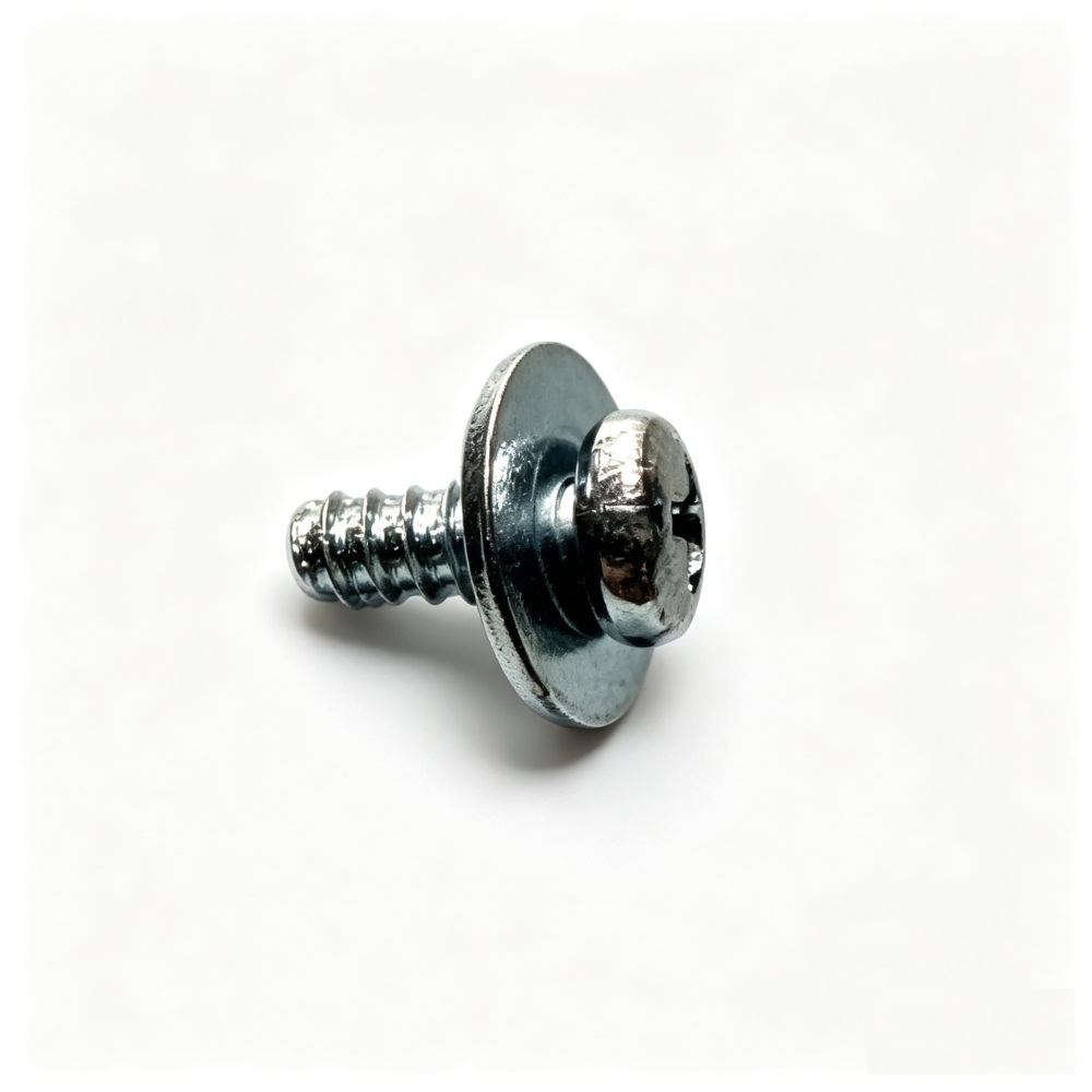 Cross Recessed Pan Head Self Tapping Screws And Large Washer Assemblies