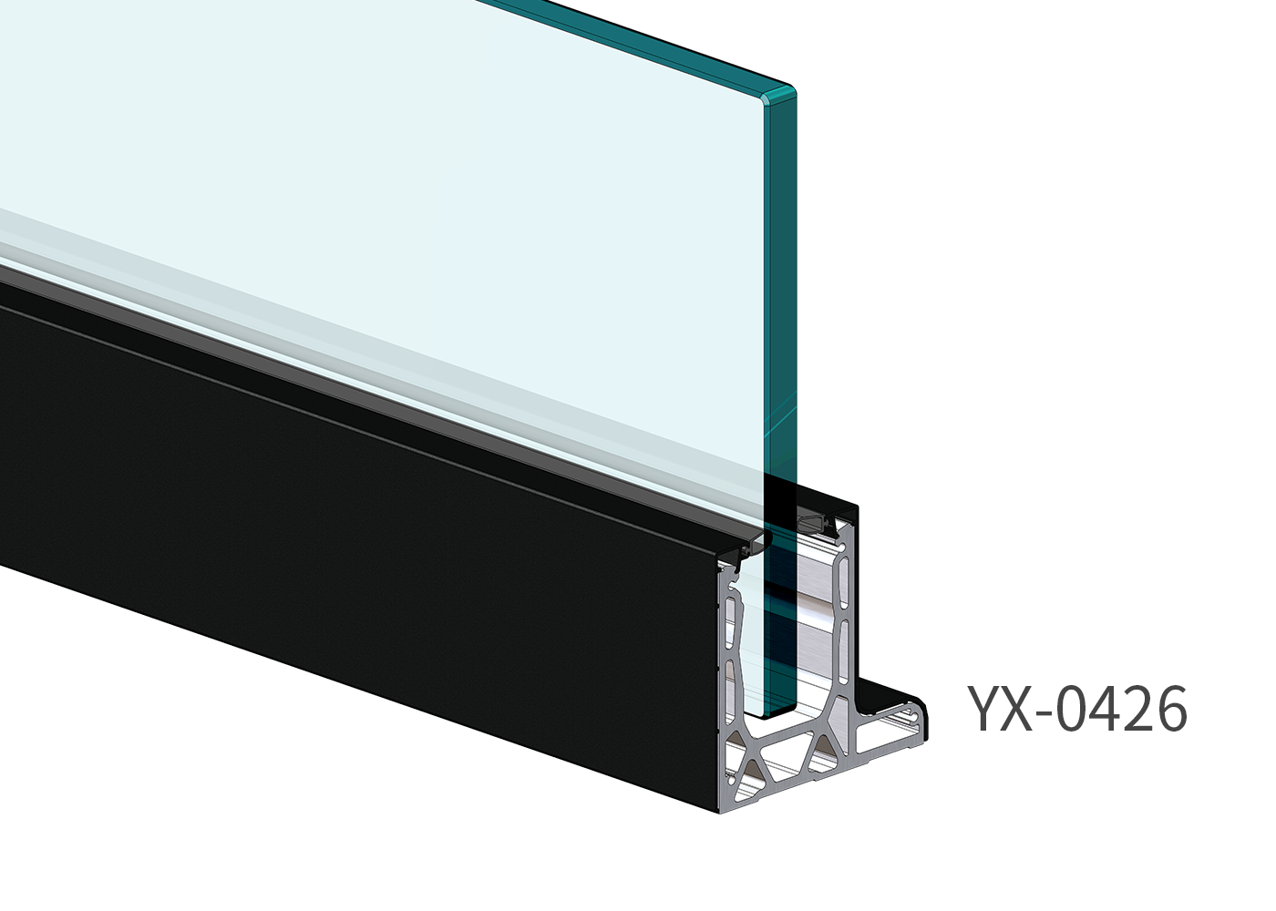 ALUMINUM CHANNEL FG0426 FRAMELESS GLASS SYSTEM,Yuexinghardware,ALUMINUM CHANNEL FG0426 FRAMELESS GLASS SYSTEM