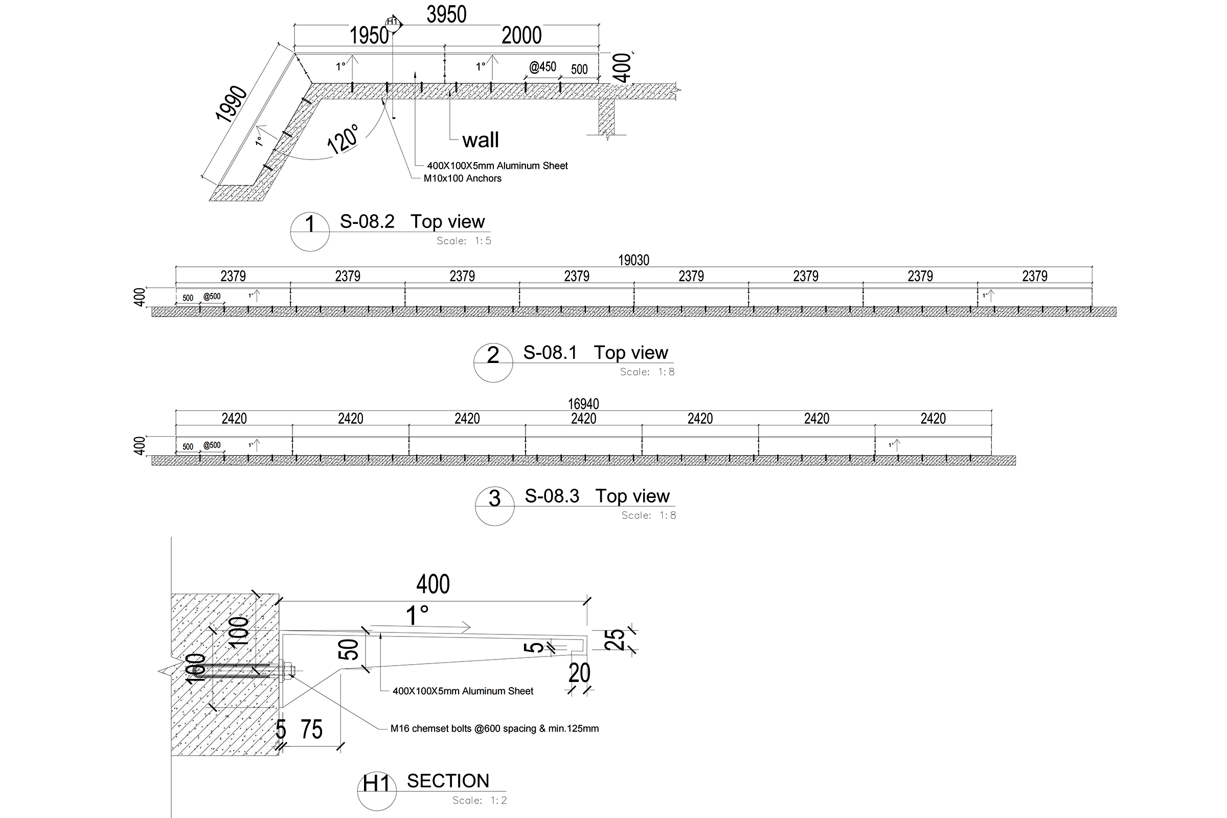 Window Eave Sun Shading engineering drawing