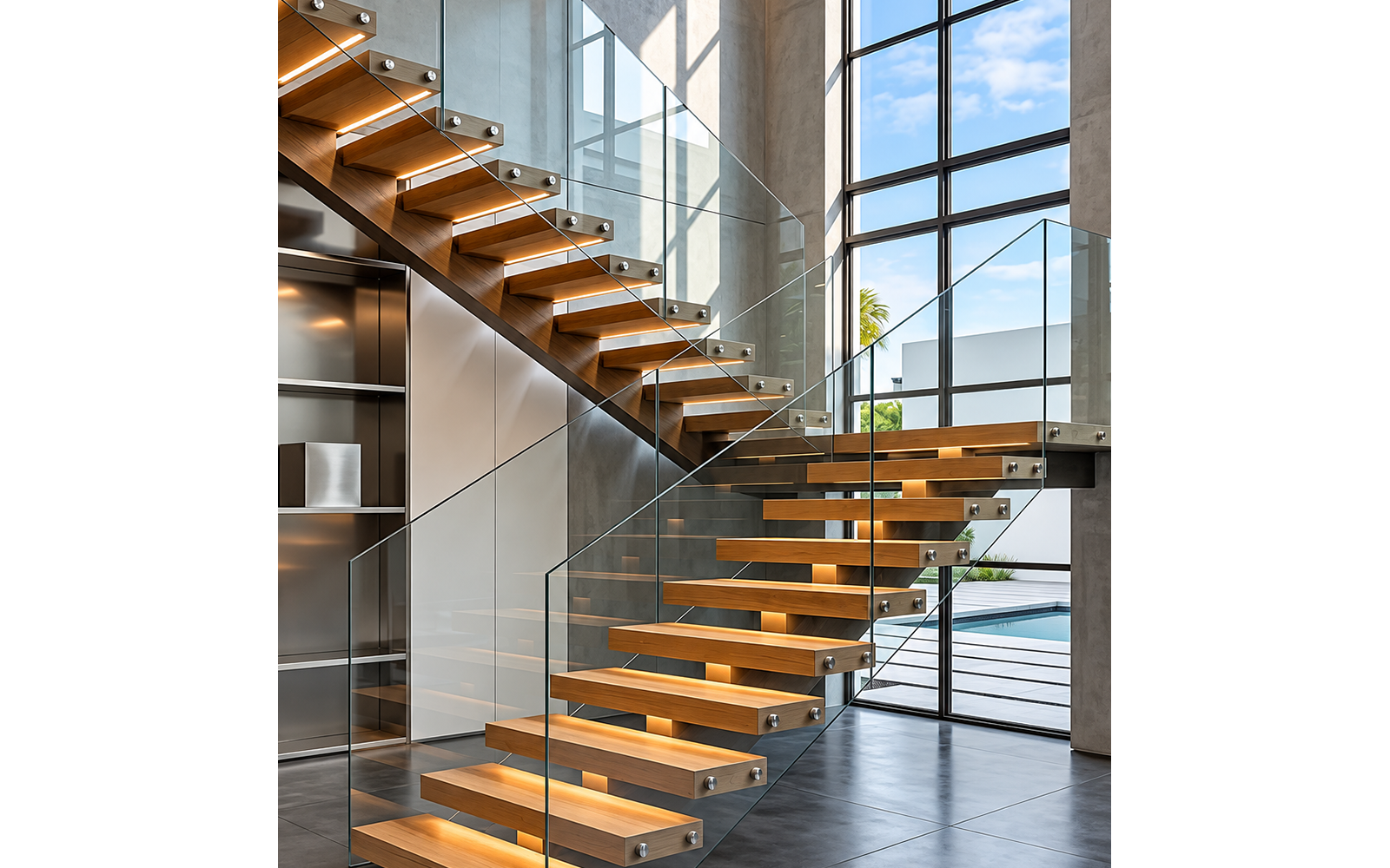 Complete Mono Stringer Staircase configuration