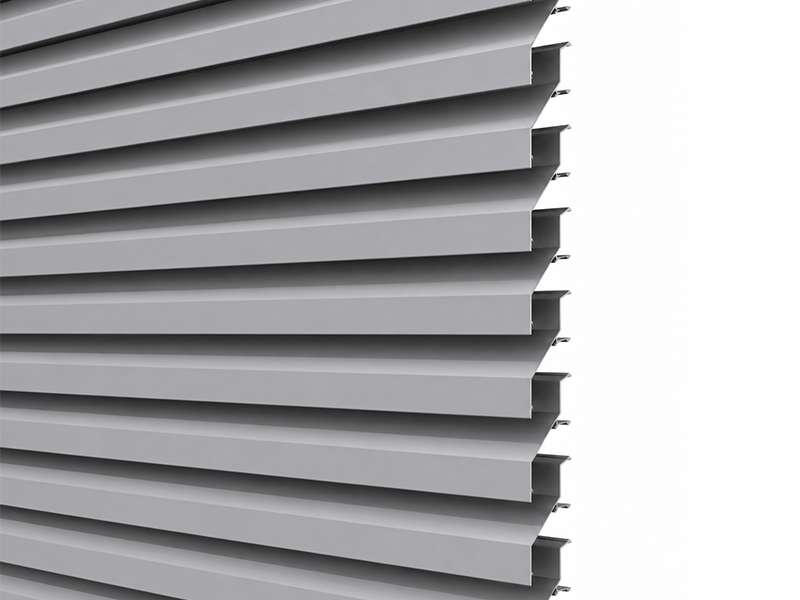 Yuexing Z-Shape Blade &mdash; overlapping angular aluminium louvre slats