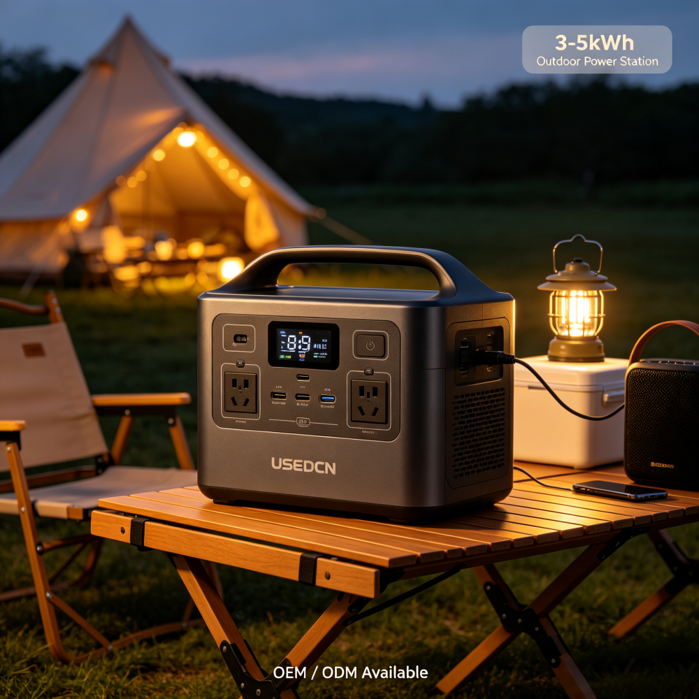 2026 New LiFePO4 Portable Power Station with large capacity and bidirectional fast charging, solar generator built-in UPS function for instant power switch and voltage stabilization during blackouts. Multiple ports support simultaneous power supply for
