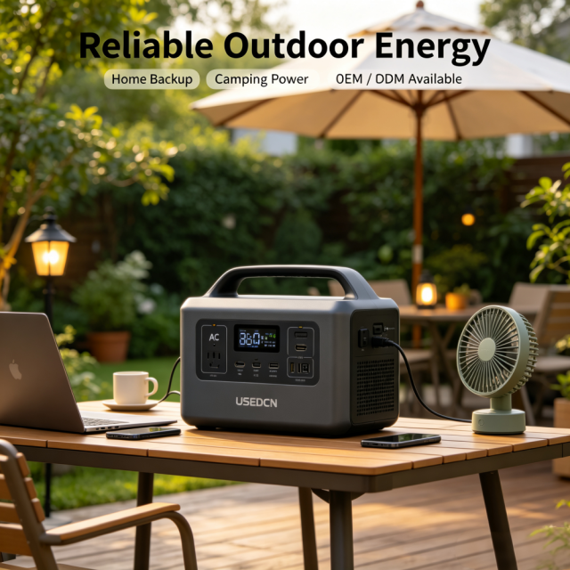 2026 New LiFePO4 Portable Power Station with large capacity and bidirectional fast charging, solar generator built-in UPS function for instant power switch and voltage stabilization during blackouts. Multiple ports support simultaneous power supply for