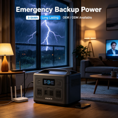 2026 New LiFePO4 Portable Power Station with large capacity and bidirectional fast charging, solar generator built-in UPS function for instant power switch and voltage stabilization during blackouts. Multiple ports support simultaneous power supply for