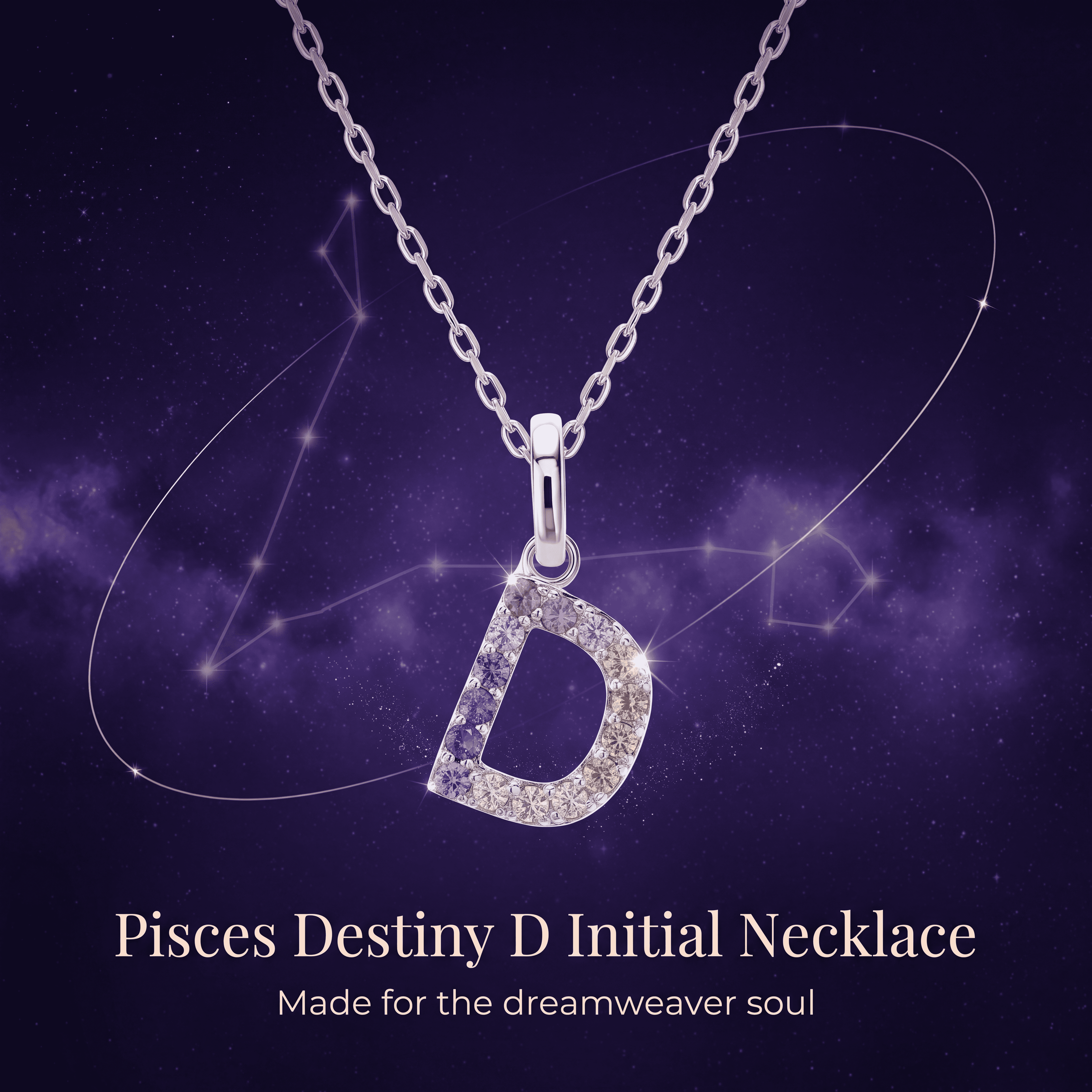 D Mark Pisces Necklace | WeaveYour Destiny, Born to Stand Out
