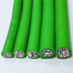 Green servo motor feedback sensing shielded cable,rolancable.com,Green Servo Feedback Shielded Encoder Cable | Rolan Cable