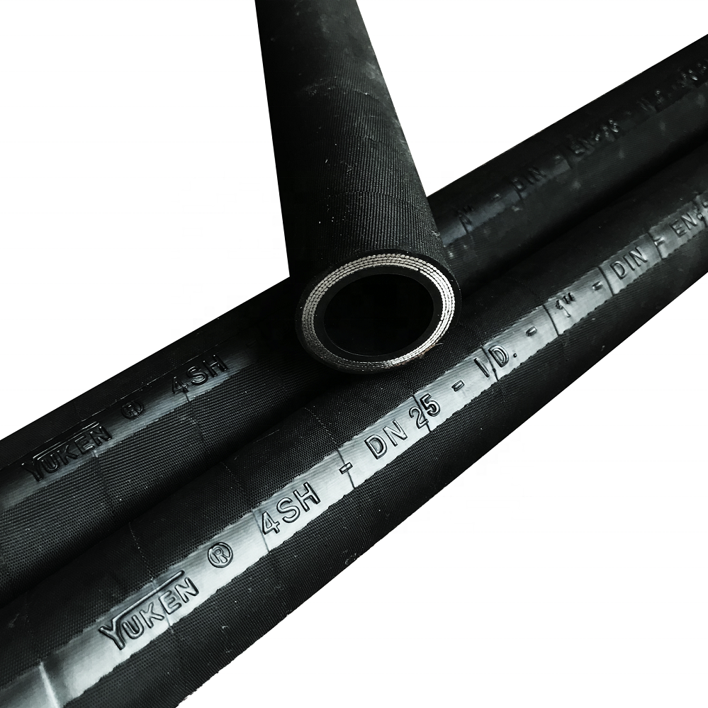 EN856 4SH High-Pressure 4-Layer Wire Spiral Hydraulic Rubber Hose Cutting High-Pressure Features