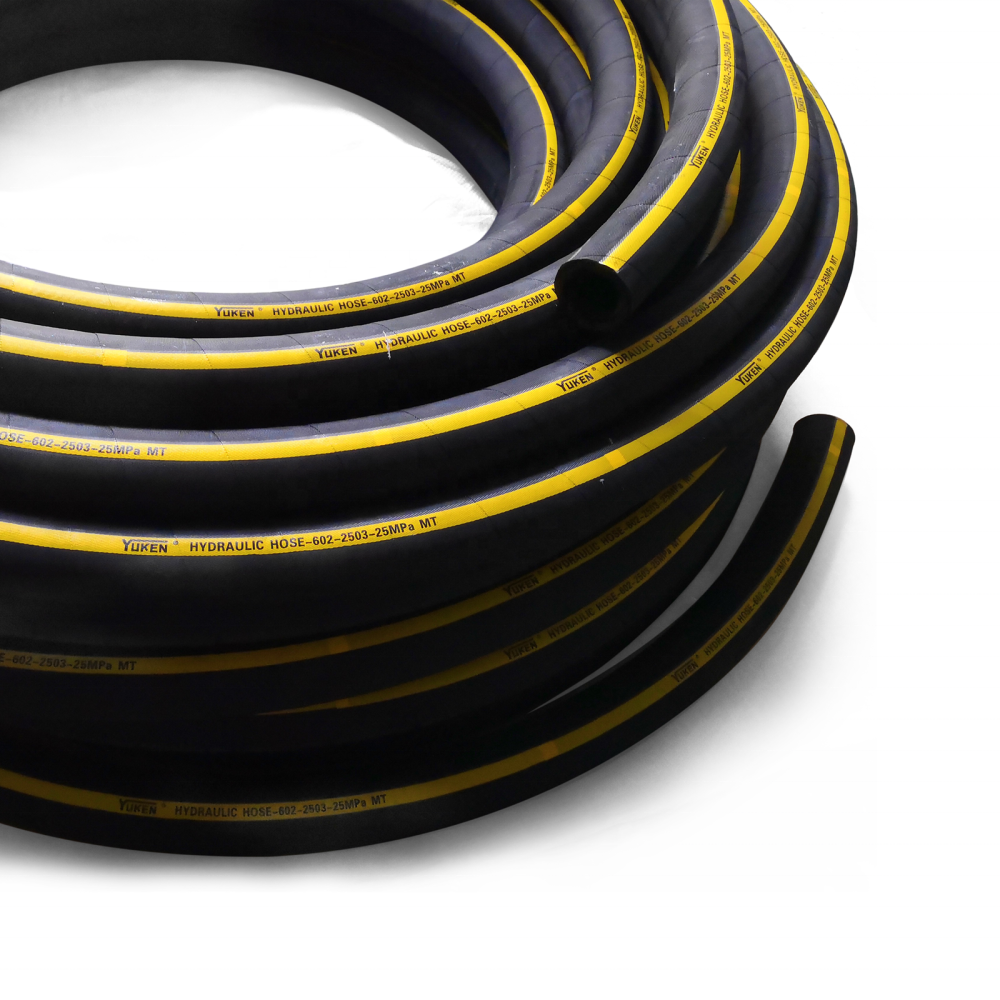 Hot Sale 602 Wire Braid Hydraulic Rubber Hose Oil Resistant Synthetic Rubber Hydraulic Hose Pipe