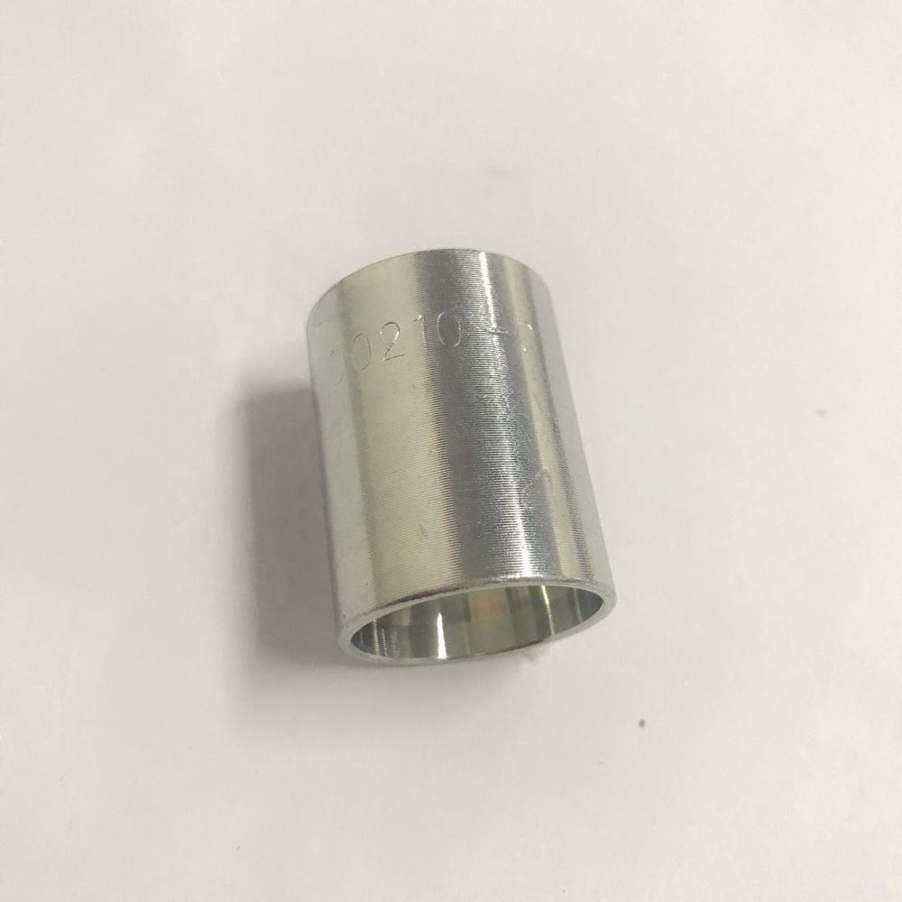 00210 High Pressure Stainless Steel Hose Socket Crimp Ferrules R2 2SN Hydraulic Hose Ferrule Non Skive SAE Hydraulic Ferrules
