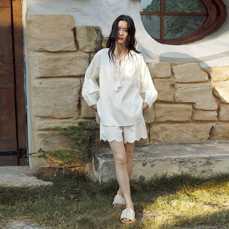 ‌Loungewear Embroidered shorts