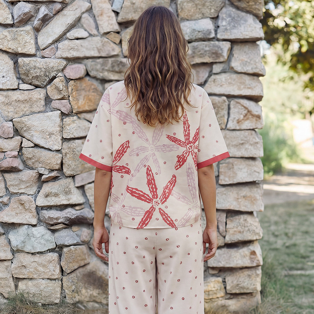 Printed pajama set Cotton