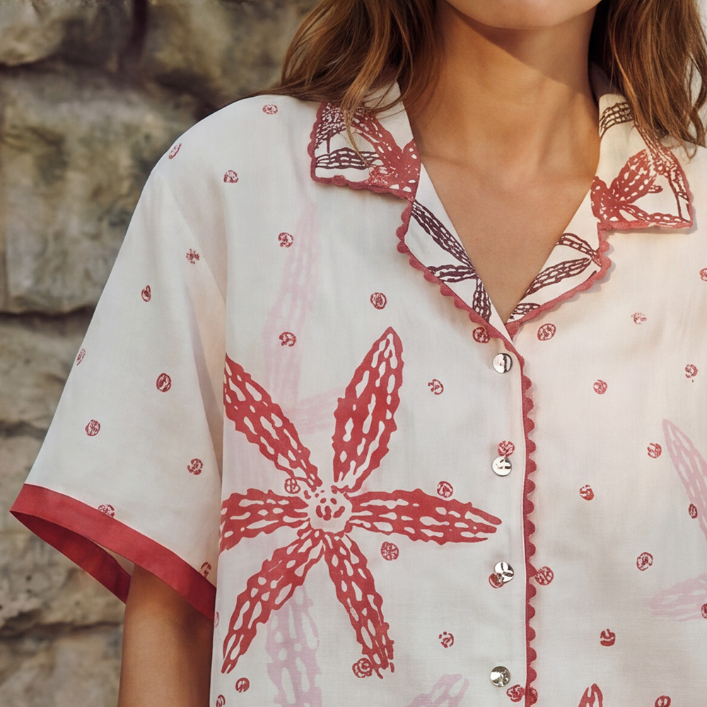 Printed pajama set Cotton