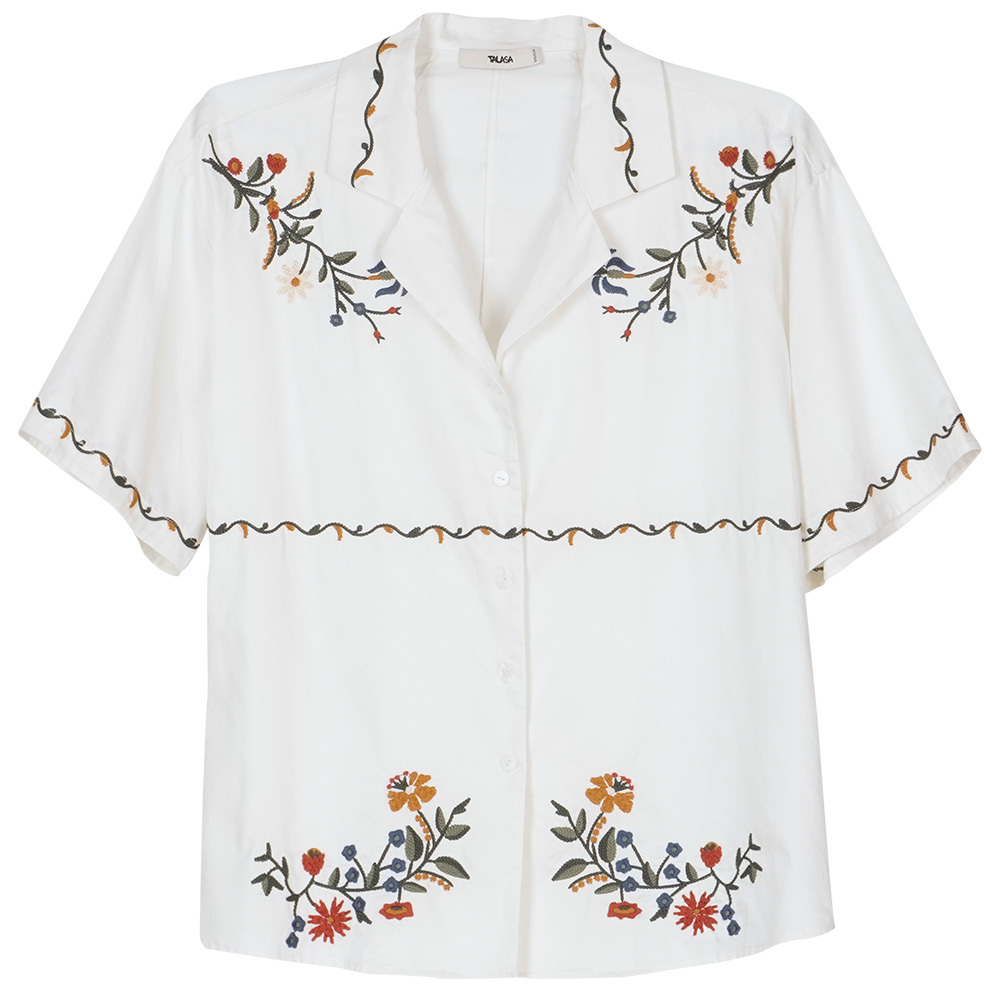 Embroidered pajama set