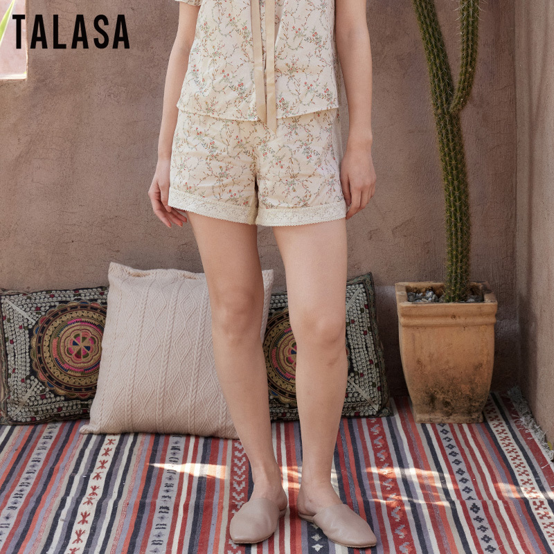100% cotton Printed pajama shorts‌