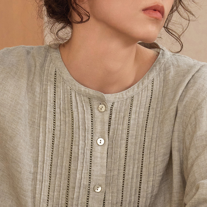 TALASA 100% Cotton Loungewear Dress, Hand Embroidered, Vacation Style