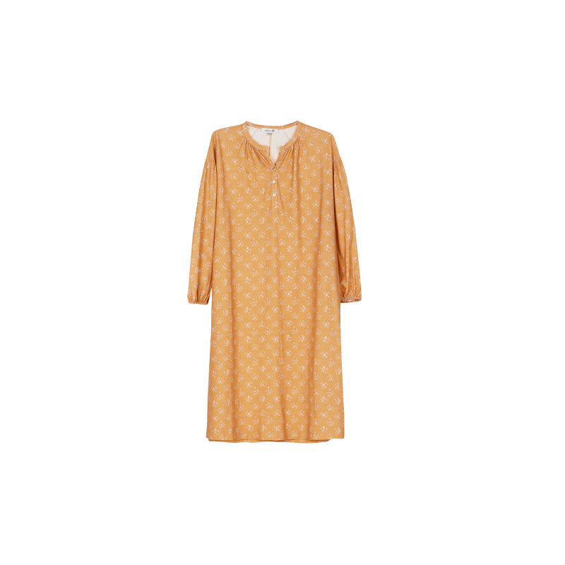 TALASA Print 100% Cotton Loose Loungewear Dress
