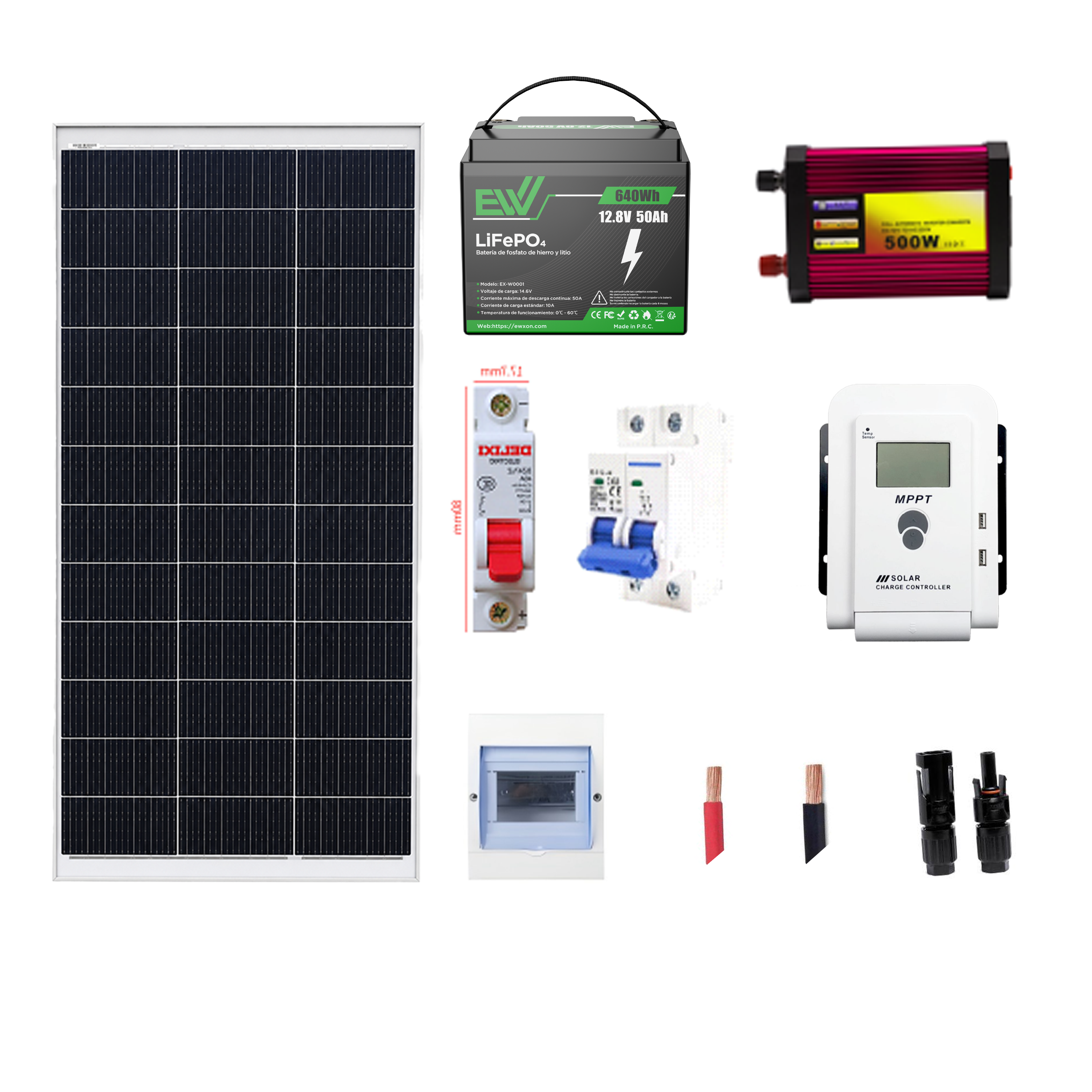 Kit Fotovoltaico Aislado para casa de 6.5kW 48V 38,6kWh/d&iacute;a