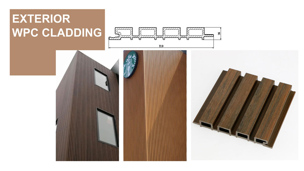 WPC fluted cladding - exterior application detail