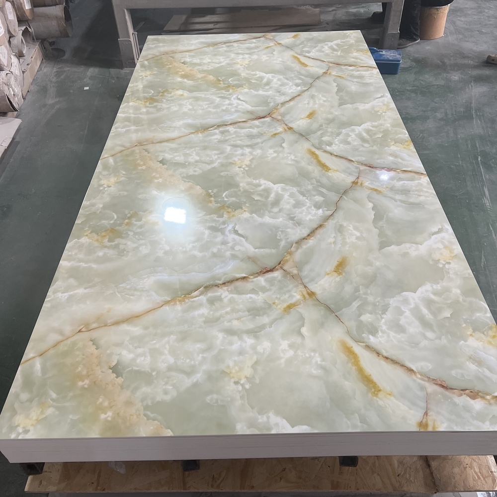 High Glossy UV Marble Sheet Waterproof Fireproof PVC Marble Sheet Wall Panel for Home Decoration, ROYUE Material,High Glossy UV Marble Sheet Waterproof Fireproof PVC Marble Sheet Wall Panel for Home Decoration