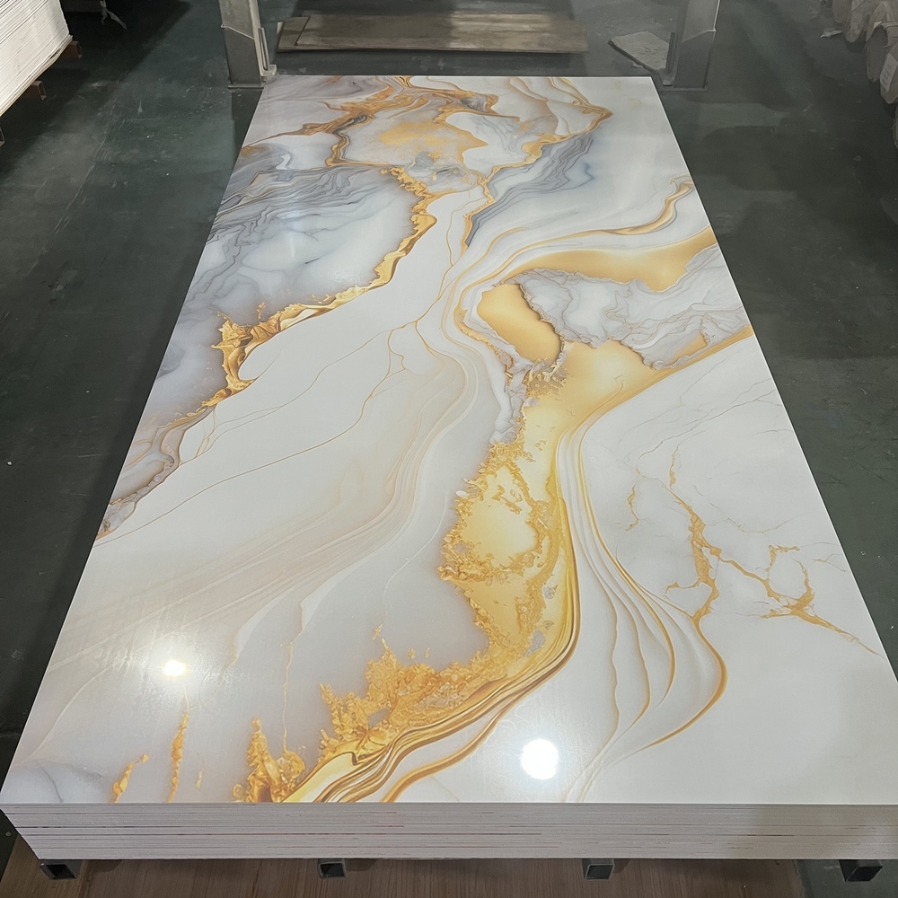 High Glossy UV Marble Sheet Waterproof Fireproof PVC Marble Sheet Wall Panel for Home Decoration, ROYUE Material,High Glossy UV Marble Sheet Waterproof Fireproof PVC Marble Sheet Wall Panel for Home Decoration