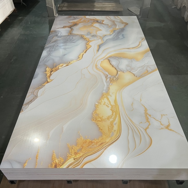High Glossy UV Marble Sheet Waterproof Fireproof PVC Marble Sheet Wall Panel for Home Decoration, ROYUE Material,High Glossy UV Marble Sheet Waterproof Fireproof PVC Marble Sheet Wall Panel for Home Decoration