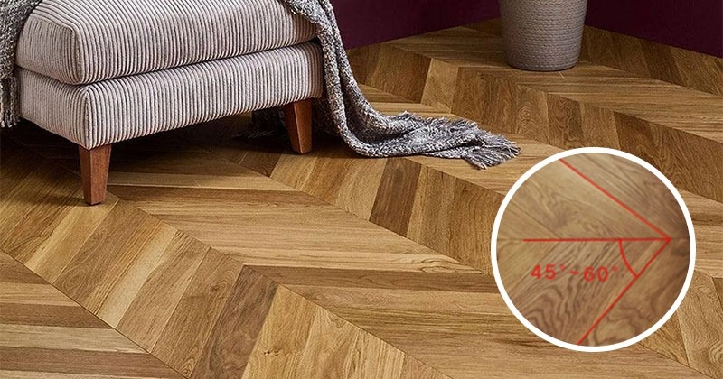 SPC chevron click flooring