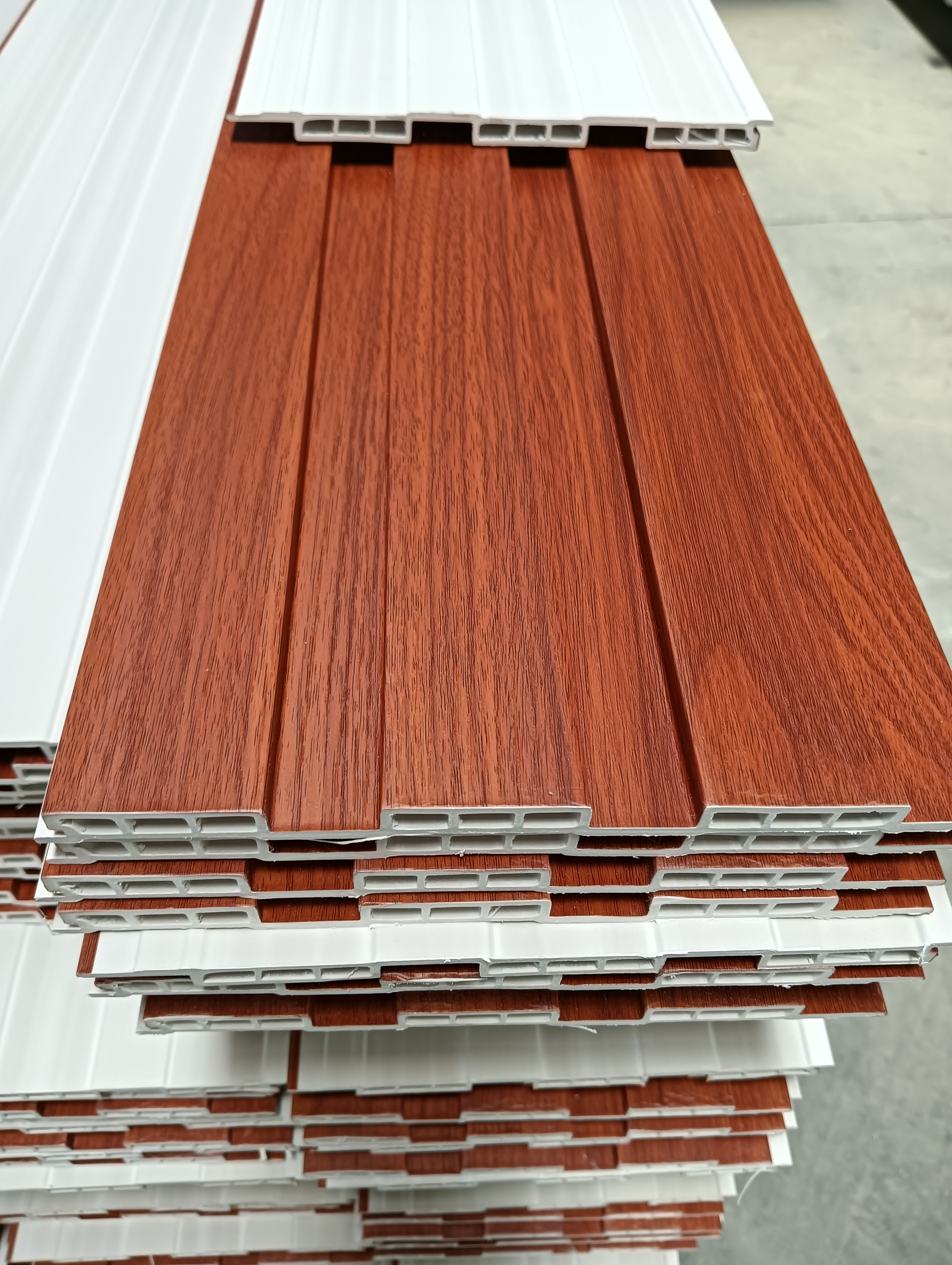 China Factory Decorative Indoor WPC Wall Panel for Bathroom Staircase Ceiling Decoration-Moisture-Proof & Sound-Absorbing, ROYUE Material,China Factory Decorative Indoor WPC Wall Panel for Bathroom Staircase Ceiling Decoration-Moisture-Proof & Sound-Absorbing