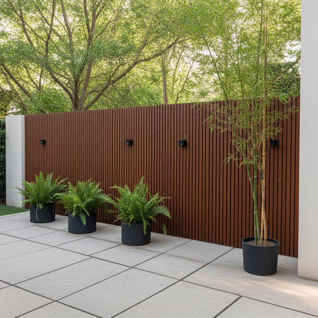 WPC fluted cladding used in urban renovation project