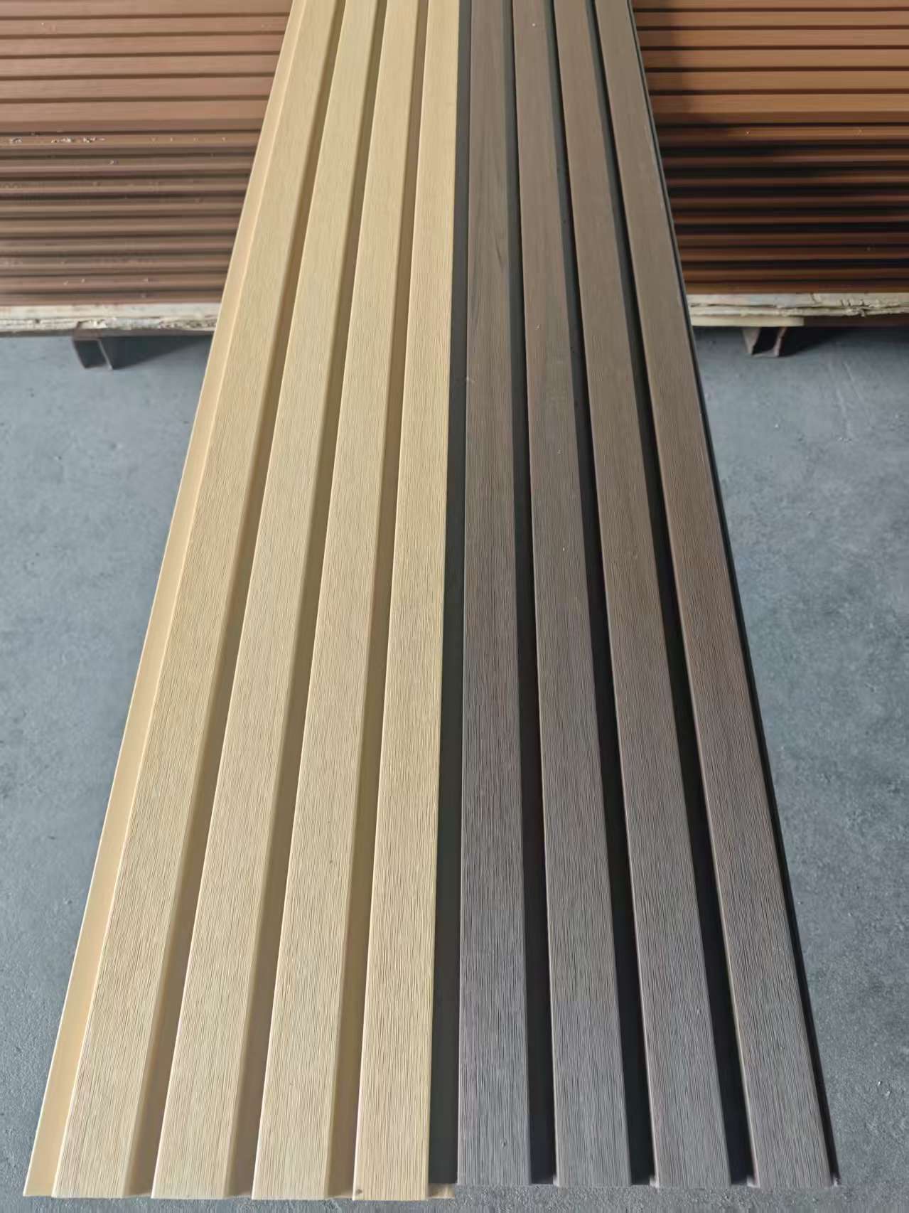 Wood Grain Design WPC Exterior Wall Cladding Panels Waterproof 3D Fluted Fire Retardant Eco-Friendly, ROYUE Material,Wood Grain Design WPC Exterior Wall Cladding Panels Waterproof 3D Fluted Fire Retardant Eco-Friendly 5-Year Warranty Outdoor