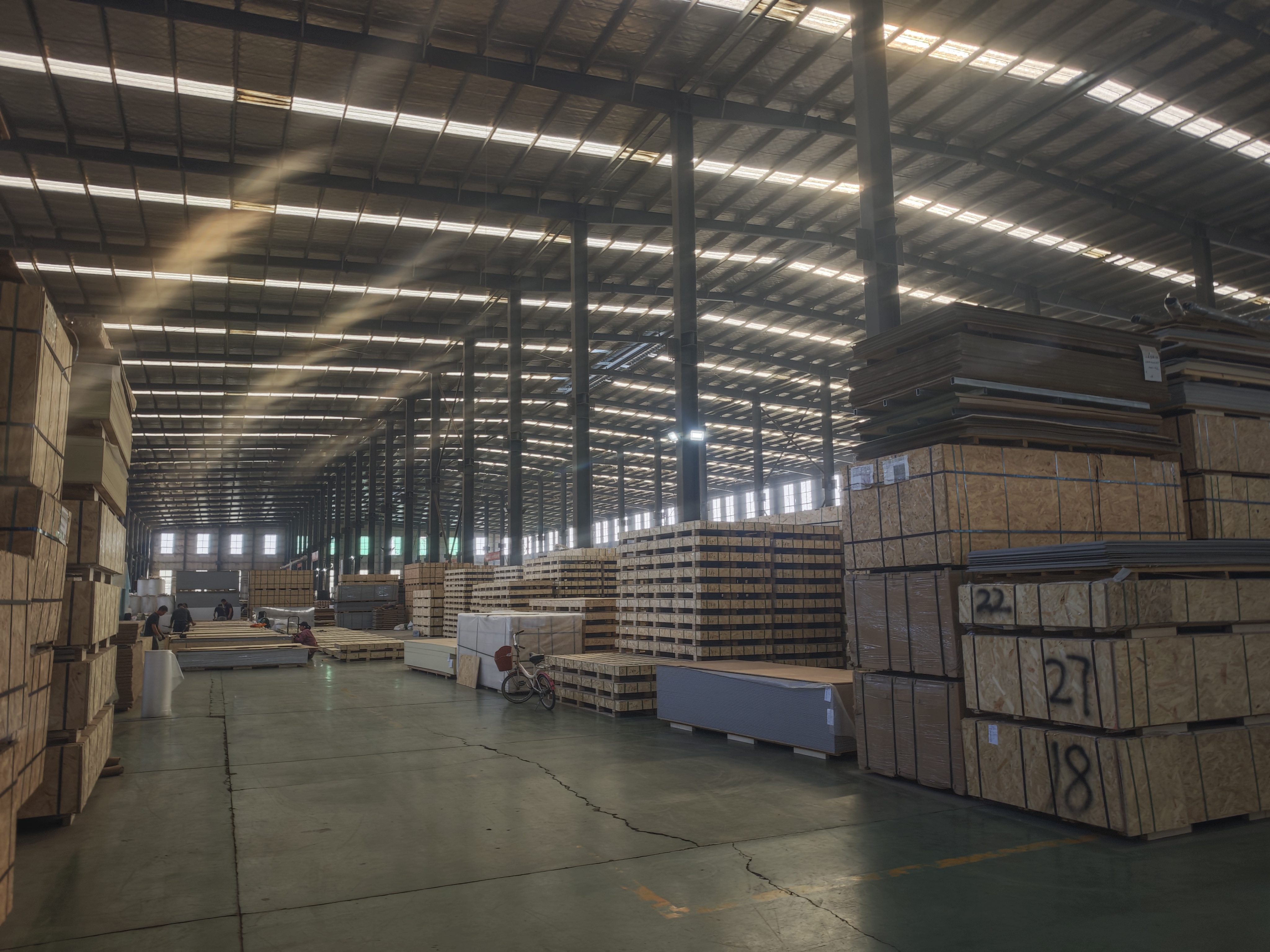 Bamboo charcoal board export packaging with PE film