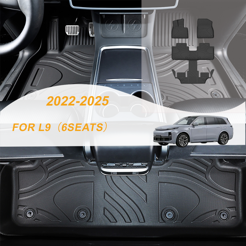 【LHD】For Li Auto For L9（6seats） 2022-2025 TPE Car Floor Mats