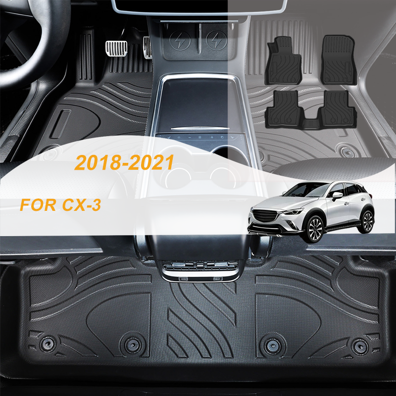 【LHD】For Mazda For CX-3 2018 TPE Car Floor Mats