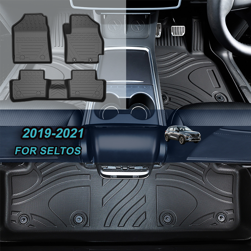 【RHD】For Kia For SELTOS 2019-2021 TPE Car Floor Mats