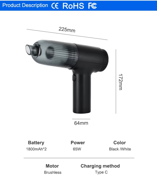Cordless Portable Handheld Vacuum Cleaner Ikono IK-015D OEM Supply,Ikono Cleaning Appliance,Ikono A-015D Portable Cordless Vacuum Cleaner For Home Car