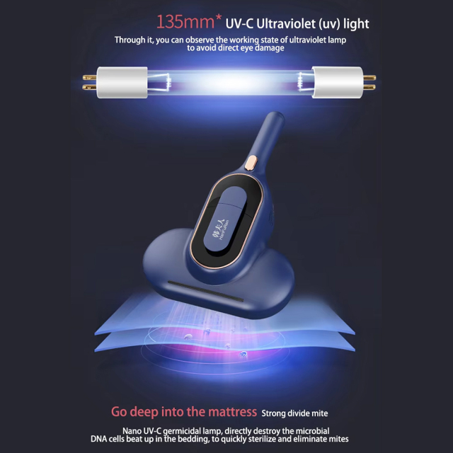 Handheld Vacuum with UV Sterilization Ikono HC01 OEM Supply,Ikono Cleaning Appliance,HC01 Handheld Vacuum Cleaner 300W 6kPa Dust Mite Remover