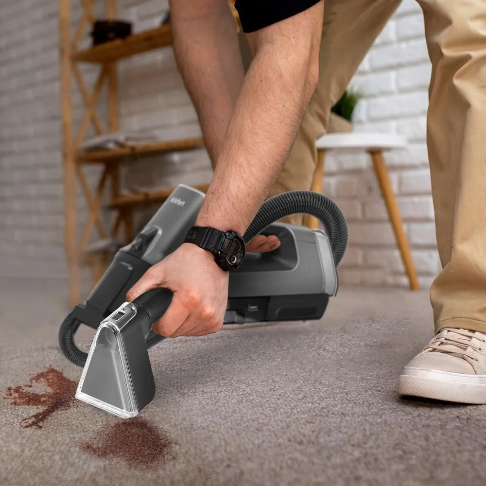 Portable  Cordless 13KPa Handheld Spot Cleaner Ikono IK-DY502,Ikono Cleaning Appliance,Portable  Cordless 13KPa Handheld Spot Cleaner Wet/Dry Carpet Cloth Cleaning Machine Cyclone Cars RVs Garages USB Charge