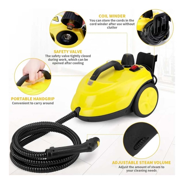 High Pressure Multi-purpose Steam Cleaner Ikono IK-8620 OEM Supply,Ikono Cleaning Appliance,5Bar Steam Cleaner IK-8620 360° Rotating Brush 2L Stainless Tank OEM